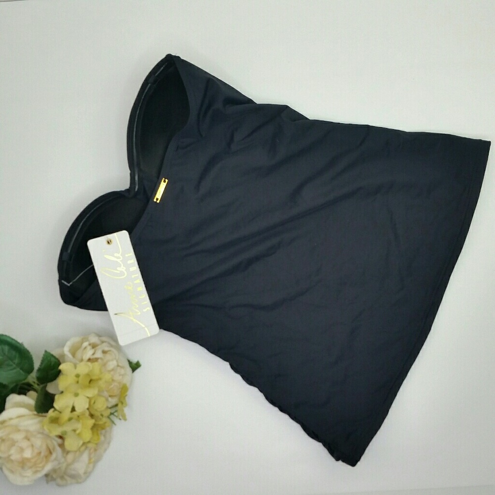 Anne Cole XS Tankini Black Twist-front Ruched - Picture 4 of 7